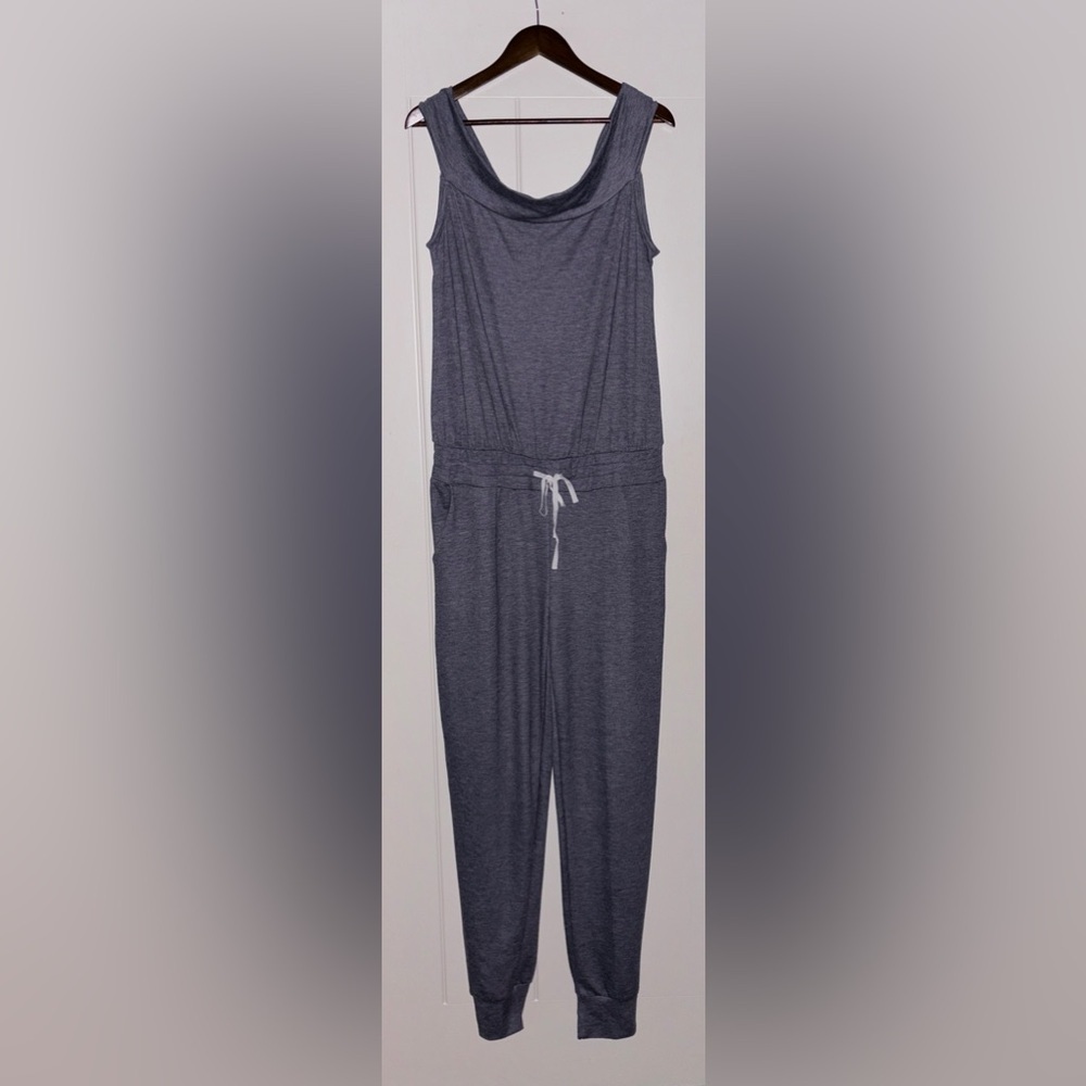 Venus On-Off The Shoulder Straight Leg Jumpsuit Women XL Stretch Simple Casual